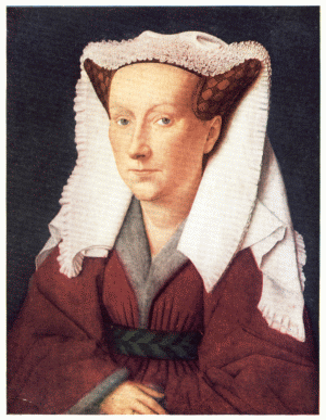 PLATE XXII.—JAN VAN EYCK

PORTRAIT OF THE PAINTER'S WIFE

Town Gallery, Bruges