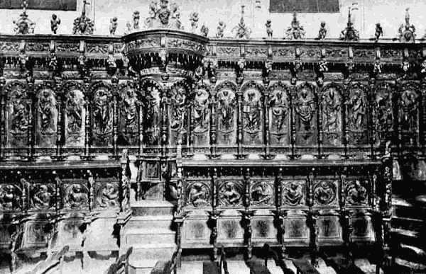 CLOISTER STALLS IN A MONASTIC CHURCH AT LEON