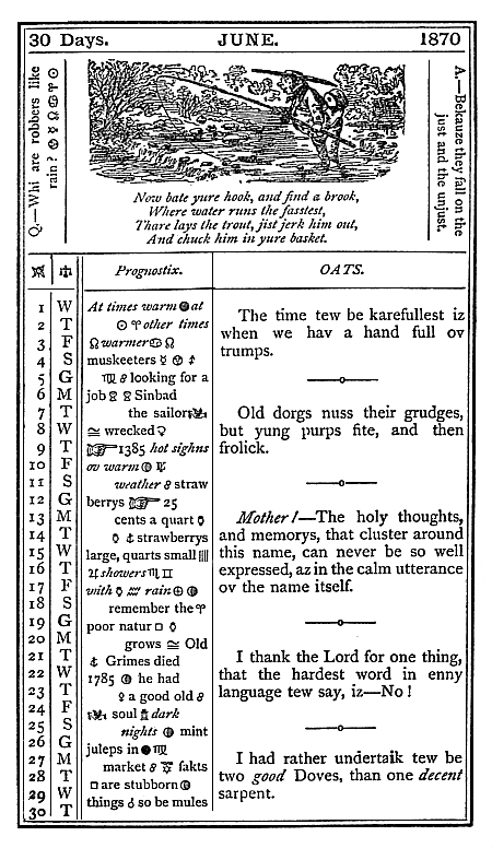 almanac June 1870