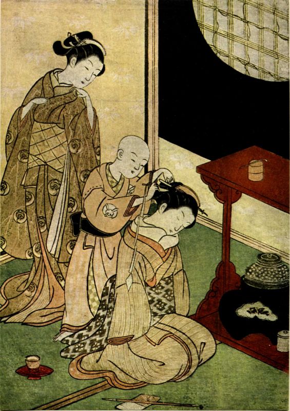 HARUNOBU. The Sleeping Elder Sister.