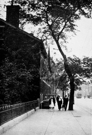 Old-time dwellings on one of the Columbus streets that
Mr. Howells used to frequent